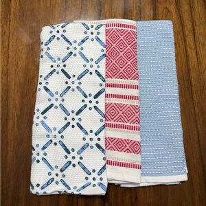 KitchenAid Blue and White Patterned Kitchen Towels